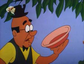 Screenshots from the 1963 Walter Lantz cartoon The Tenant