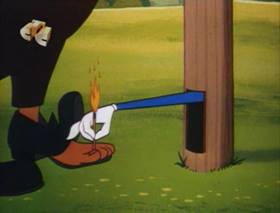 Screenshots from the 1963 Walter Lantz cartoon The Tenant