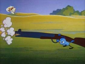 Screenshots from the 1963 Walter Lantz cartoon The Tenant