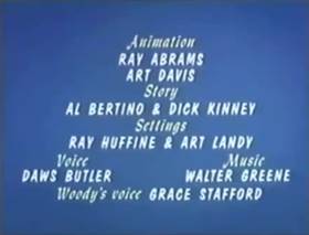 Screenshots from the 1963 Walter Lantz cartoon The Tenant