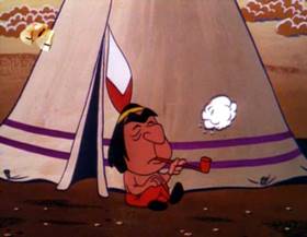 Screenshots from the 1963 Walter Lantz cartoon Tepee for Two