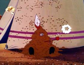 Screenshots from the 1963 Walter Lantz cartoon Tepee for Two