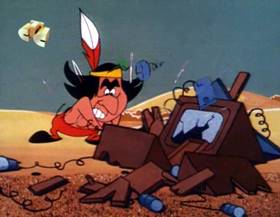 Screenshots from the 1963 Walter Lantz cartoon Tepee for Two