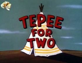 Screenshots from the 1963 Walter Lantz cartoon Tepee for Two