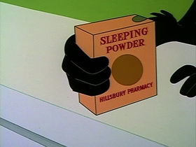 Screenshots from the 1963 Warner Bros. cartoon Fast Buck Duck