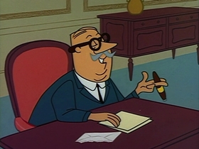 Screenshots from the 1963 Warner Bros. cartoon Fast Buck Duck