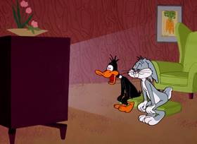 Screenshots from the 1963 Warner Bros. cartoon The Million Hare