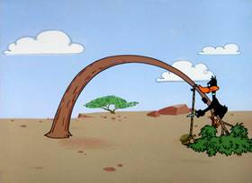 Screenshots from the 1963 Warner Bros. cartoon The Million Hare