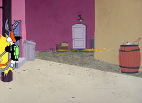 Screenshots from the 1963 Warner Bros. cartoon The Million Hare