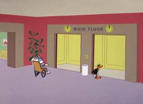 Screenshots from the 1963 Warner Bros. cartoon The Million Hare