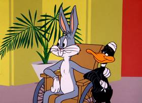 Screenshots from the 1963 Warner Bros. cartoon The Million Hare