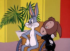 Screenshots from the 1963 Warner Bros. cartoon The Million Hare