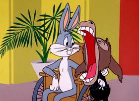 Screenshots from the 1963 Warner Bros. cartoon The Million Hare