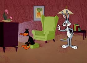 Screenshots from the 1963 Warner Bros. cartoon The Million Hare