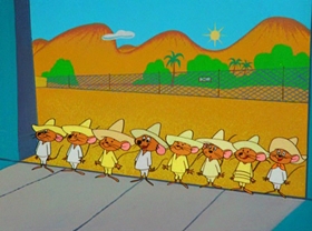 Screenshots from the 1963 Warner Bros. cartoon Chili Weather