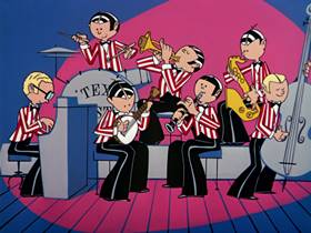 Screenshots from the 1963 Warner Bros. cartoon The Unmentionables