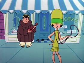 Screenshots from the 1963 Warner Bros. cartoon The Unmentionables