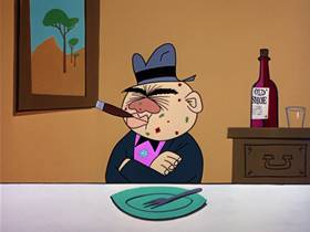 Screenshots from the 1963 Warner Bros. cartoon The Unmentionables