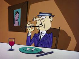 Screenshots from the 1963 Warner Bros. cartoon The Unmentionables