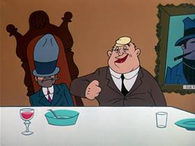 Screenshots from the 1963 Warner Bros. cartoon The Unmentionables