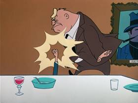 Screenshots from the 1963 Warner Bros. cartoon The Unmentionables