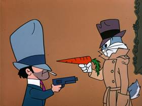 Screenshots from the 1963 Warner Bros. cartoon The Unmentionables