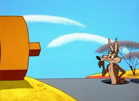 Screenshots from the 1963 Warner Bros. cartoon To Beep or Not To Beep