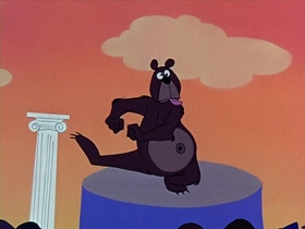 Screenshots from the 1964 Disney cartoon Disneyland Goes to the World