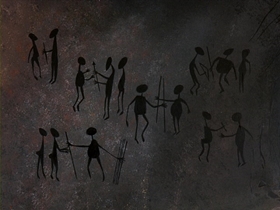 Screenshots from the 1964 Disney cartoon Disneyland Goes to the World