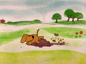 Screenshots from the 1964 Warner Bros. cartoon Bartholomew Versus the Wheel