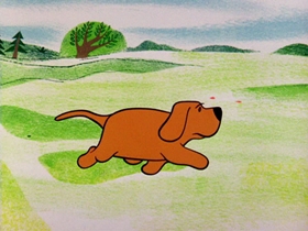 Screenshots from the 1964 Warner Bros. cartoon Bartholomew Versus the Wheel
