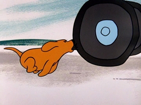 Screenshots from the 1964 Warner Bros. cartoon Bartholomew Versus the Wheel