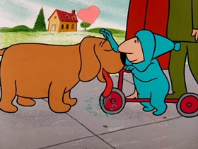 Screenshots from the 1964 Warner Bros. cartoon Bartholomew Versus the Wheel