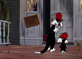 Screenshots from the 1964 Warner Bros. cartoon Freudy Cat