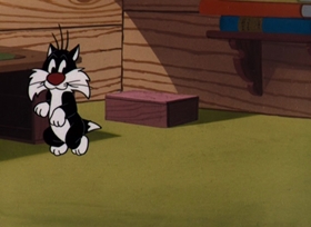 Screenshots from the 1964 Warner Bros. cartoon Freudy Cat