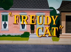 Screenshots from the 1964 Warner Bros. cartoon Freudy Cat