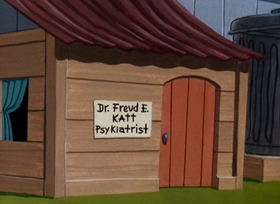 Screenshots from the 1964 Warner Bros. cartoon Freudy Cat