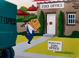 Screenshots from the 1964 Warner Bros. cartoon Freudy Cat