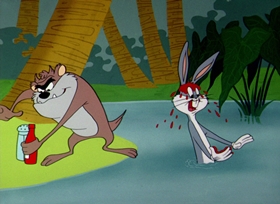 Screenshots from the 1964 Warner Bros. cartoon Dr. Devil and Mr. Hare