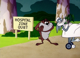 Screenshots from the 1964 Warner Bros. cartoon Dr. Devil and Mr. Hare