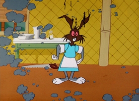 Screenshots from the 1964 Warner Bros. cartoon Dr. Devil and Mr. Hare
