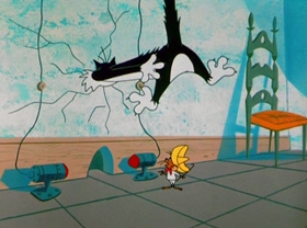 Screenshots from the 1964 Warner Bros. cartoon Nuts and Volts