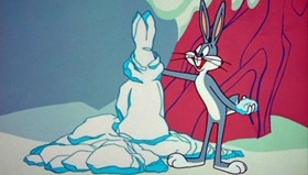 Screenshots from the 1964 Warner Bros. cartoon The Iceman Ducketh