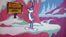 Screenshots from the 1964 Warner Bros. cartoon The Iceman Ducketh