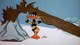 Screenshots from the 1964 Warner Bros. cartoon The Iceman Ducketh