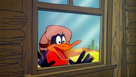 Screenshots from the 1964 Warner Bros. cartoon The Iceman Ducketh