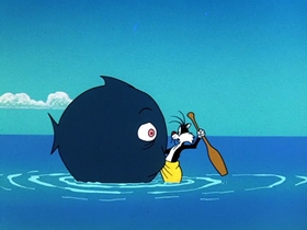 Screenshots from the 1964 Warner Bros. cartoon Hawaiian Aye Aye