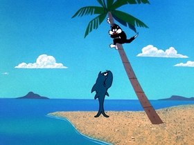 Screenshots from the 1964 Warner Bros. cartoon Hawaiian Aye Aye