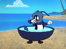 Screenshots from the 1964 Warner Bros. cartoon Hawaiian Aye Aye