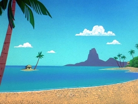 Screenshots from the 1964 Warner Bros. cartoon Hawaiian Aye Aye